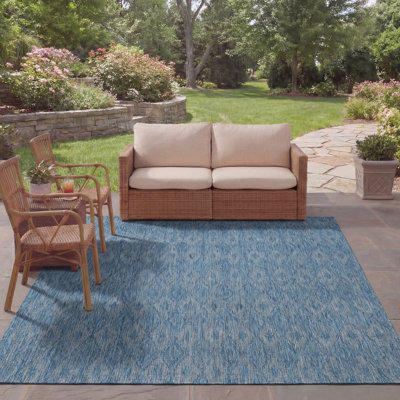 Courtyard Performance Geometric Indoor/Outdoor Area Rug