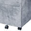 Classeur en faux béton et argent, 3 solutions de rangement - gris et argent, design
