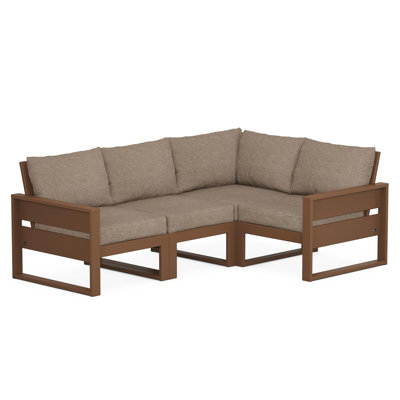 POLYWOOD Eastport 3 - Person Outdoor Seating Group with Cushions