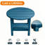 Table de bout ronde 18 po Adirondack pour terrasse avec tablette de rangement 2 niveaux Adirondack en plastique pour patio, cour ou balcon, bleu marine-129601386