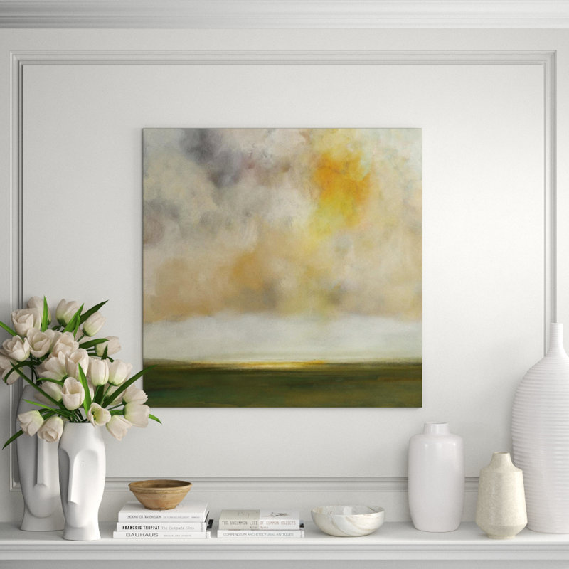 Early Autumn Painting by Sofia Fox, 36" H x 36" W, Glass Coat