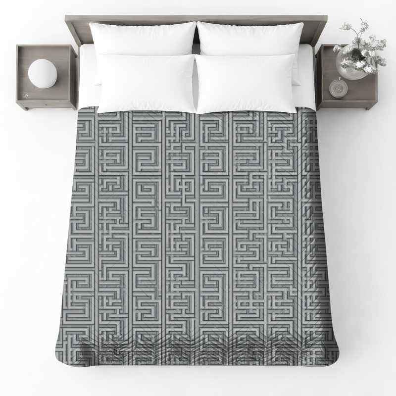 Couvre-lit matelassé Labyrinth Maze, Grand lit