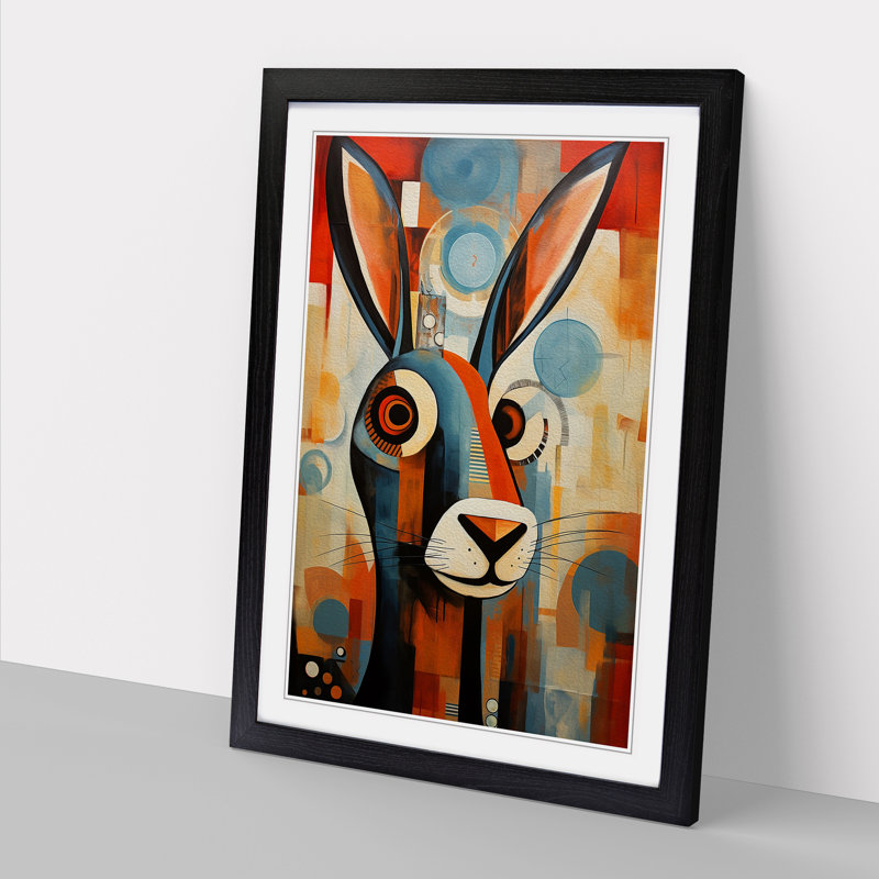 Hare Constructivism - Single Picture Frame Print on Wood