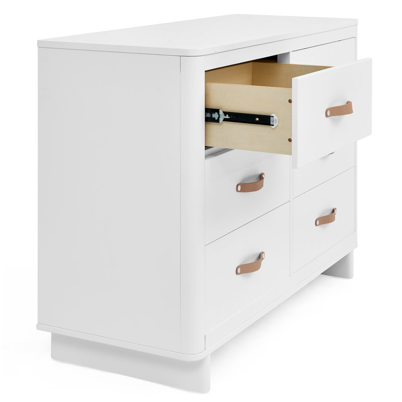 Skye 6 Drawer Dresser With Interlocking Drawers By Delta Children - Greenguard Gold Certified, White/Brown