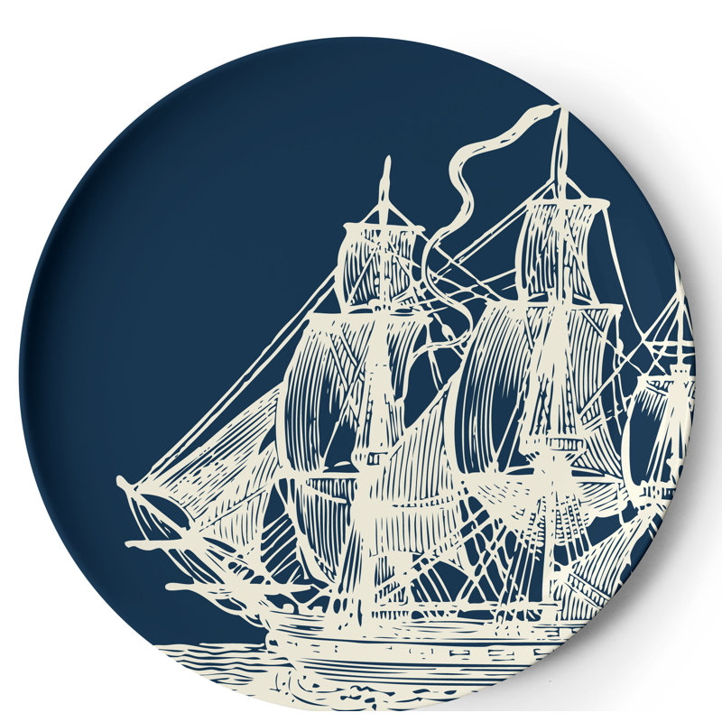 Scrimshaw Melamine Dinner Plate