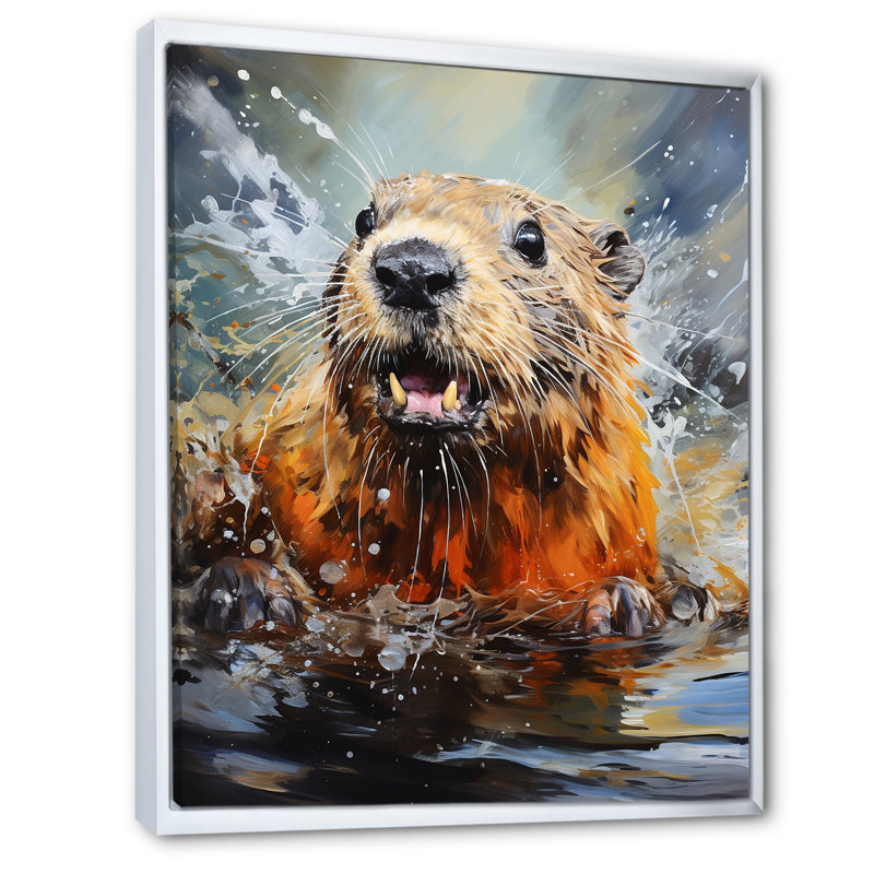 Danse brune I - art mural, Cadre flottant blanc, H 20 po x l 12 po x P 1 po