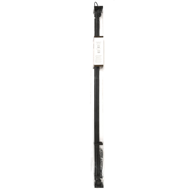 (66-120 ") Tringle à rideaux double - Noir, Noir, 66-120"