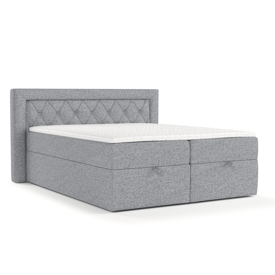 Boxspringbett Jayleen mit Taschenmatratze und Visco Topper