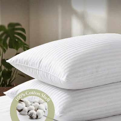 Threadmill Hotel-Style Down Alternative Queen Pillows, Set of 2