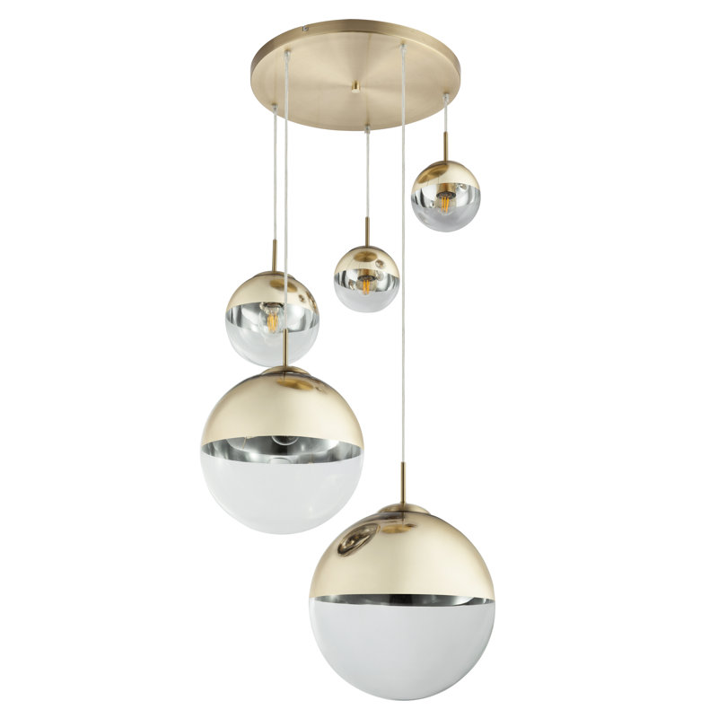 Saundra 5 - Light Gold Cluster Pendant
