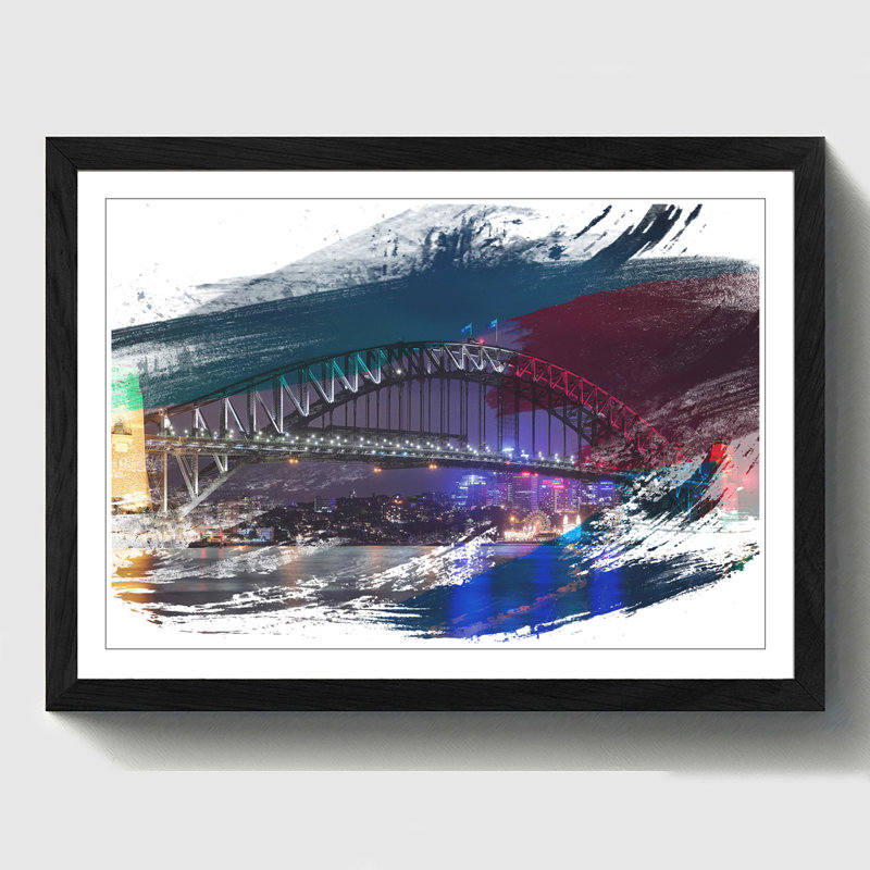 Sydney Australia Harbour Bridge Framed Art - Framed Print
