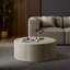 Table basse en faux travertin avec motif en relief accrocheur