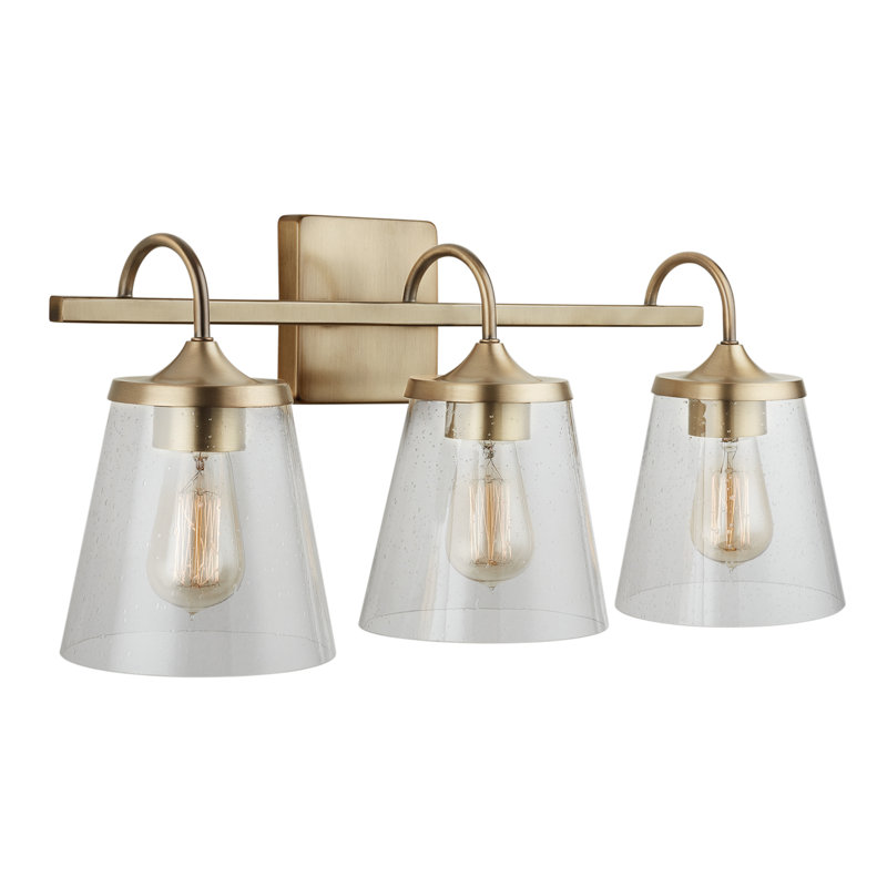 Independent 3 - Light Dimmable Vanity Light, Aged Brass