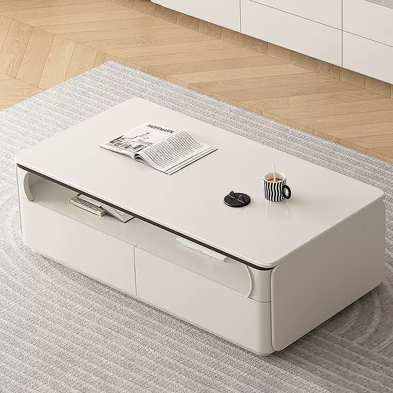 Pure solid wood cream style coffee table