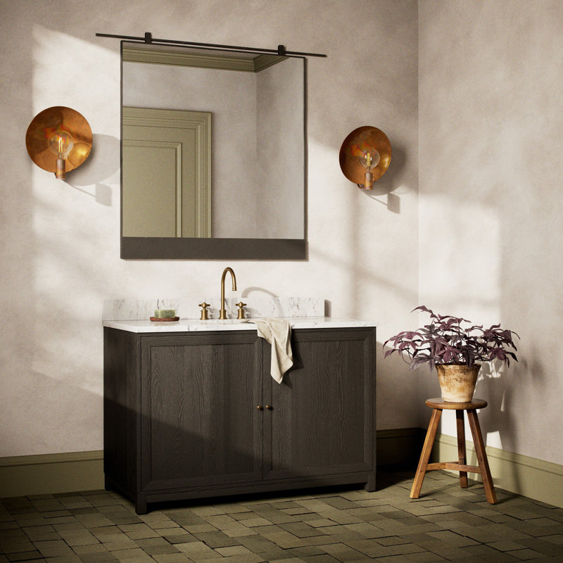 Meuble-lavabo simple Sonata, Noir, 48"