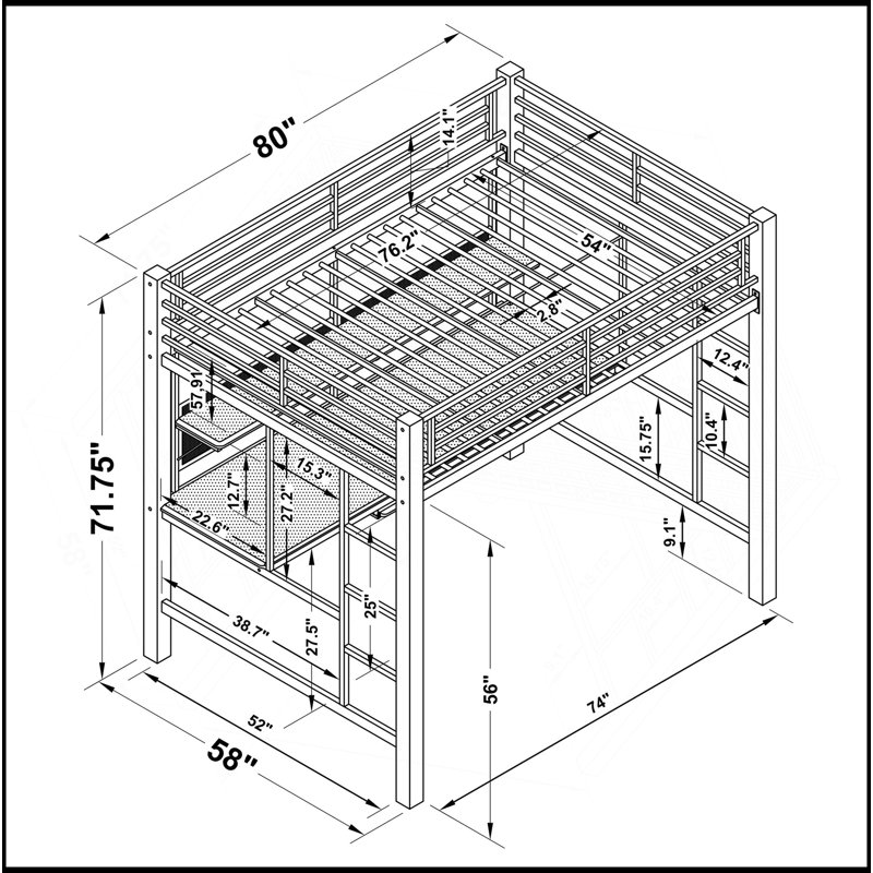 Lit mezzanine double Ranier