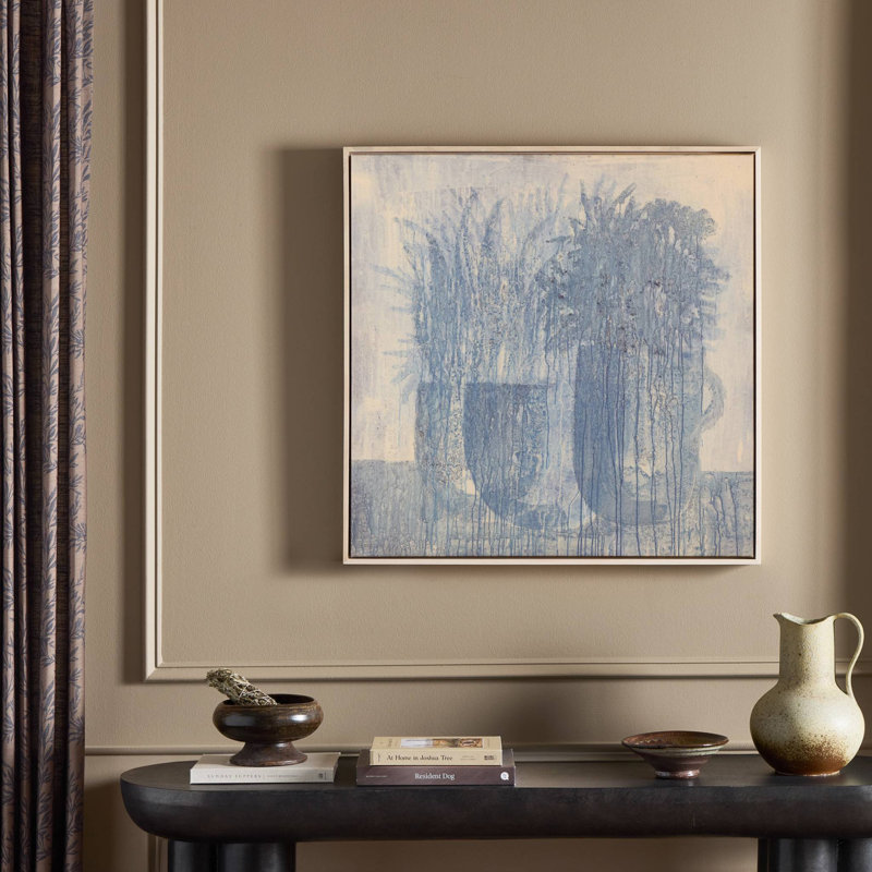 Blue Flowers No. 1 Painting by Benjamin Galvan, 48" H x 48" W