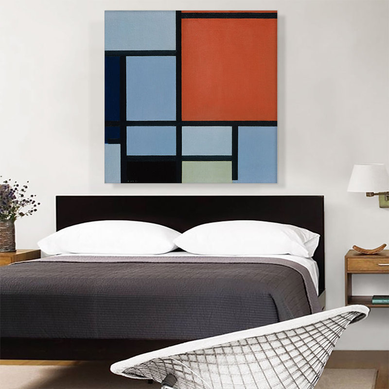 «Composition 1921» par Piet Mondrian, reproduction d'art sur toile tendue, H 36 po x l 36 po x 1,5 po