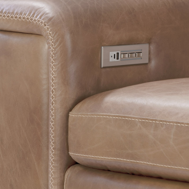 4-Piece Lioni Leather Power Motion Sectional