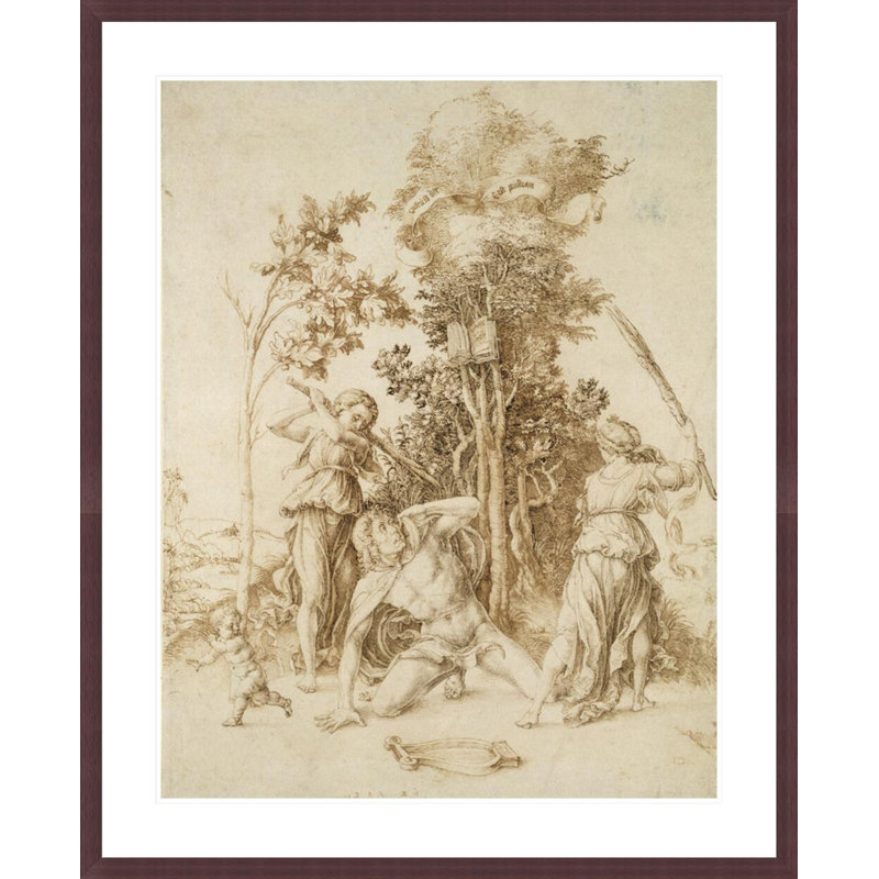 La mort d'Orphée par Albrecht Dürer, impression giclée sur cadre, H 41,05 po x l 33,5 po