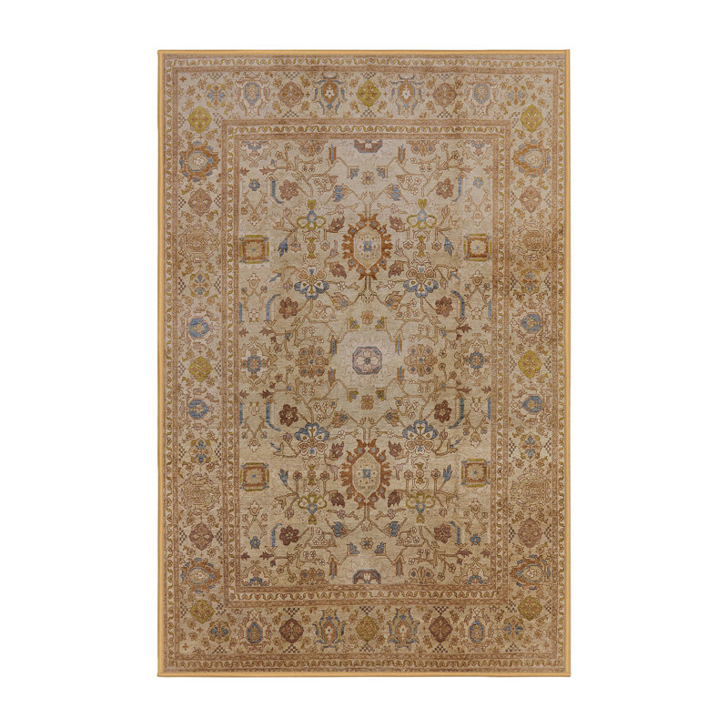 Tapis oriental bleu / brun Cavin, Rectangle 2 pi x 4 pi