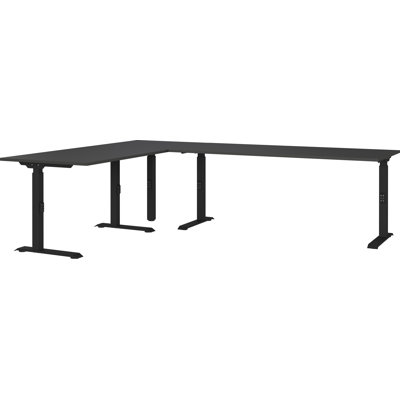 Mastandrea Adjustable L-Shaped Metal Base Standing Desk