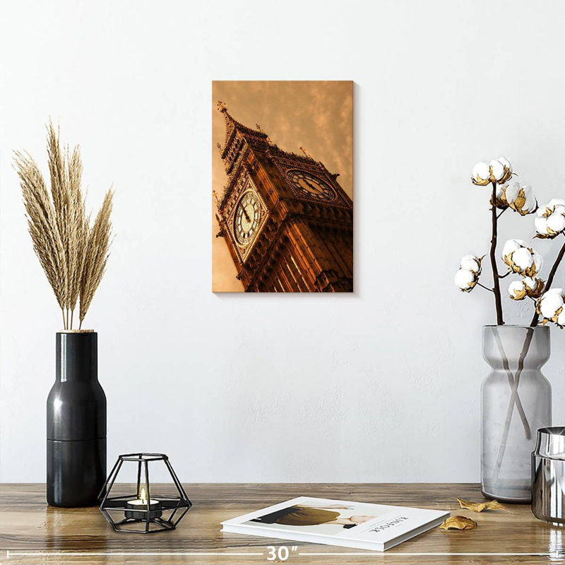 Nicci Low Angle Big Ben Tower, 12" H x 8" W