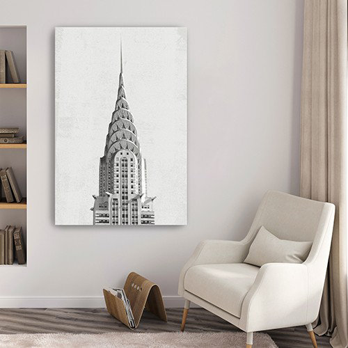 Vintage NYC - reproduction sur toile sans cadre, H 48 po x l 32 po