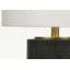 Lighting, 24 po, lampe de table, résine noire, abat-jour ivoire / crème, contemporain