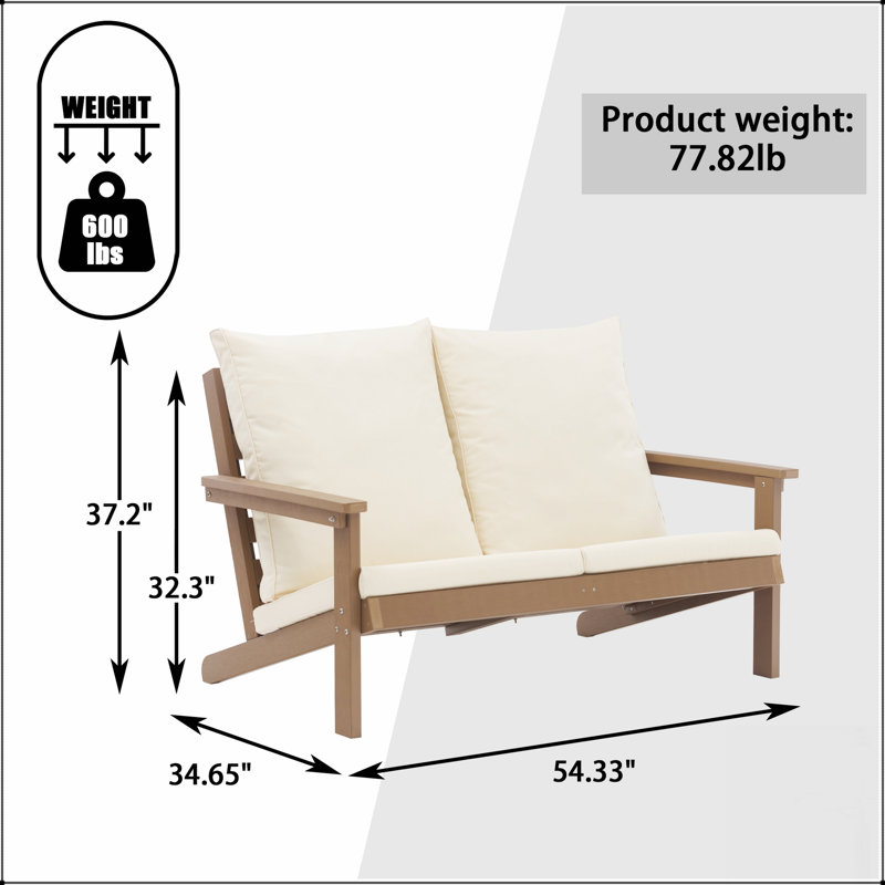 Canapé d'extérieur pour causeuse de patio, résistant aux intempéries et durable pour le confort de votre jardin toute l'année