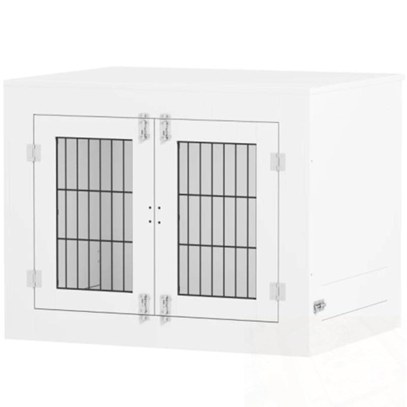 Cage pour chien avec bols rotatifs amovibles
