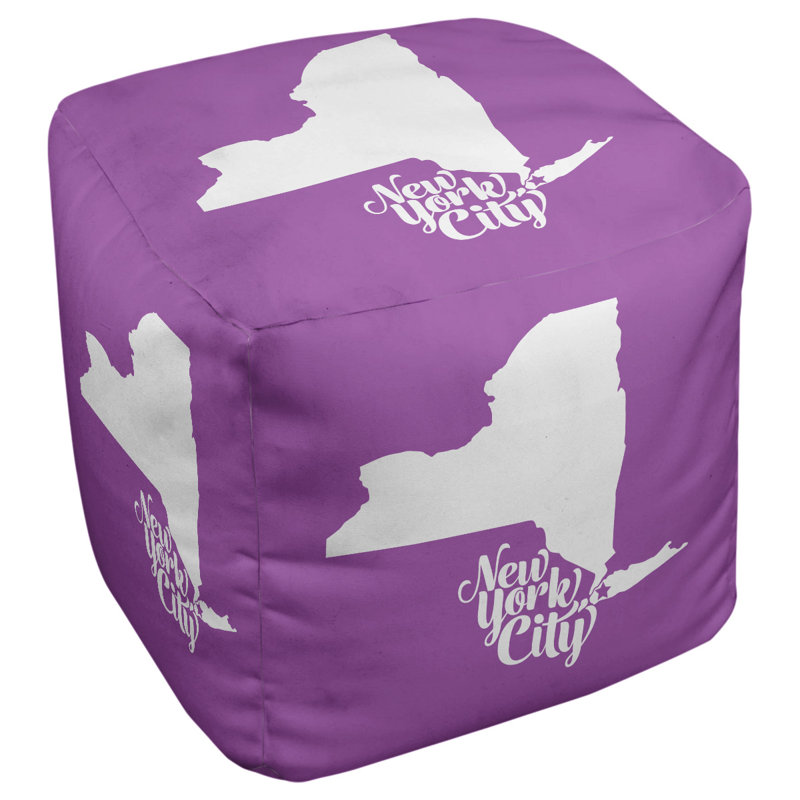 Repose-pieds cubique New York City, Violet