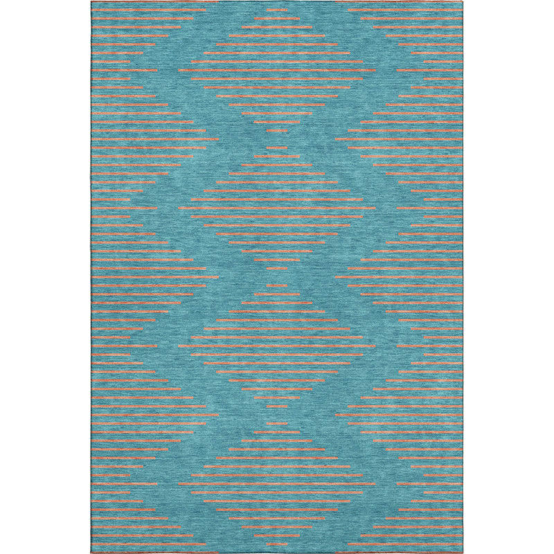 Premium Machine Washable Jahnke AMF1017 Geometric Rug, Rectangle 9' x 12'