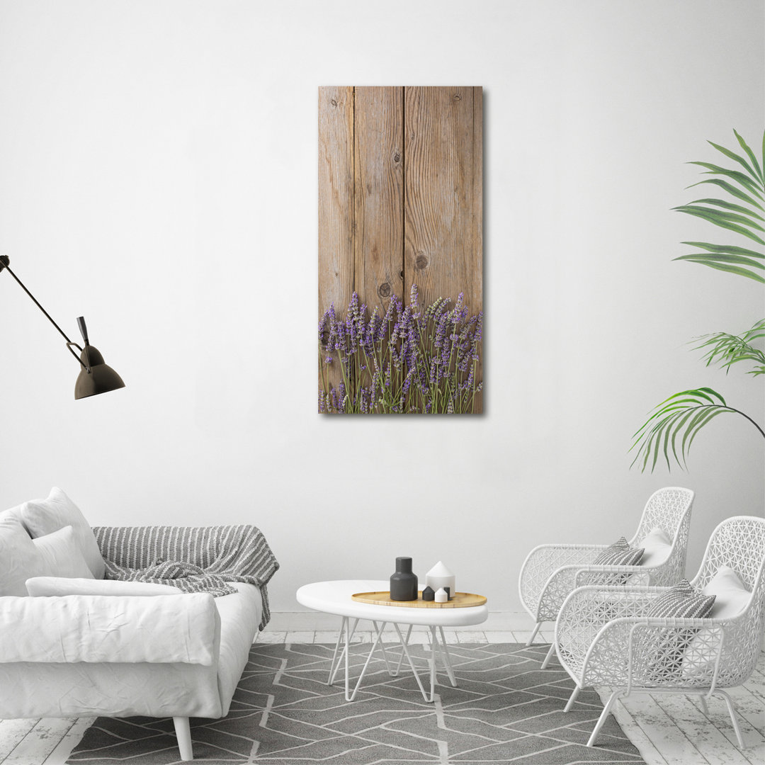 Lavendel auf dem Holz - Kunstdrucke auf Leinwand