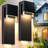 Ysn 2 Pack Modern Led Outdoor Wall Lights, 3000K Black Outdoor Light Fixture Wall Mount, Exterior Sconce Light With Crystal Bubble Glass, Waterproof Outside Lights For House, Porch, Garage, Yard