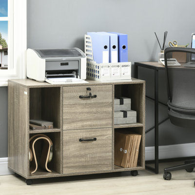 Sahur 35.4'' Wide 2 -Drawer Mobile File Cabinet