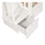 Lit superposé double au-dessus de double avec tablettes et 6 tiroirs de rangement, blanc