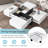 Unique Design Coffee Table With Hidden Storage, Square Cocktail Table With Extendable Sliding Top, High-Gloss Center Table For Living Room, 31.5"X 31.5" | Gift Idea-1217842897