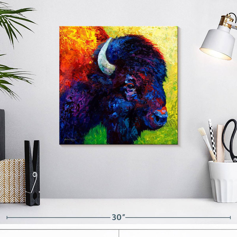 Brampt Bison Head III, 16" H x 16" W