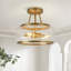 3 - Light Glass Drum Semi Flush Mount Light-217375318-217375314