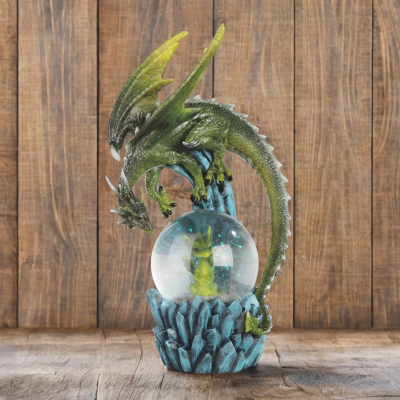 5"H LED Dragon Snow Globe
