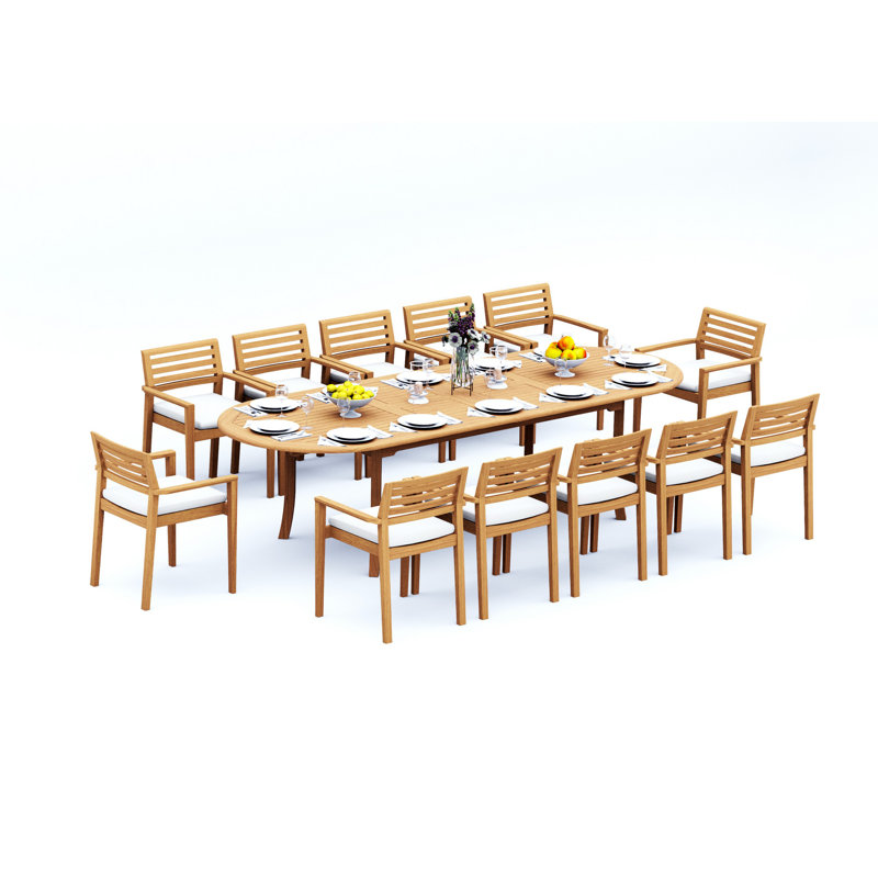 Montana Outdoor 13 - Piece Teak Dining Set
