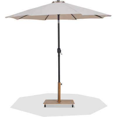 Parasol de patio en tissu / aluminium avec base Chavelle