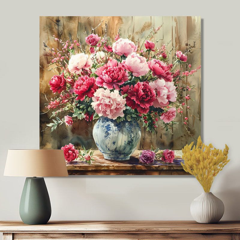 «Rustic Romance Bouquet Of Roses I», art mural assorti, H 16 po x l 16 po, Toile tendue, Ne s’applique pas