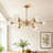 AuraGlobe 12 - Light Dimmable  Glass Sputnik Chandelier for Dining Room