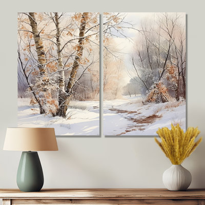 «Trees Charm In Winter - Trees», art mural sur toile