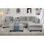 Canapé modulaire de 105 po avec repose-pieds avec rangement, canapé en L avec 2 coussins et porte-gobelets, canapé modulaire avec méridienne réversible pour le salon, gris