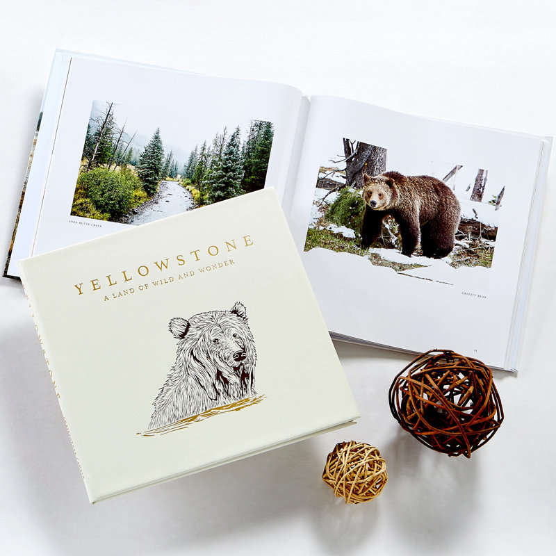 Yellowstone: A Land of Wild and Wonder Leather Bound Special Edition Coffee Table Book