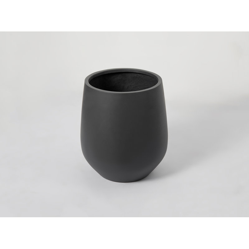 Fion Handmade Pot Planter, Charcoal, 21.75" H x 17.25" W x 17.25" D