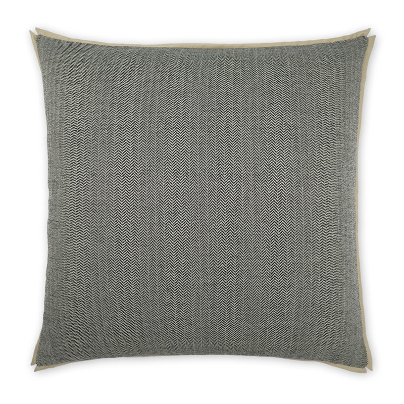 Coussin décoratif Ashbury, Gris anthracite, Carré 24 po